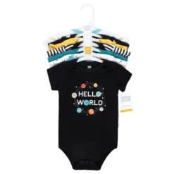 Hudson Baby Cotton Bodysuits, Happy Planets