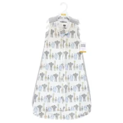 Hudson Baby Infant Boy Interlock Cotton Sleeveless Sleeping Bag, Blue Royal Safari