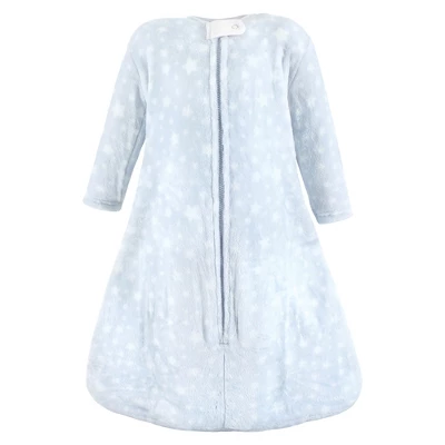 Hudson Baby Infant Boy Plush Sleeping Bag, Sack, Blanket, Blue Stars 2 Hudson Baby Infant Boy Plush Sleeping Bag, Sack, Blanket, Blue Stars - Image 2