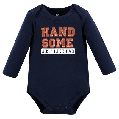 Hudson Baby Infant Boy Cotton Long-Sleeve Bodysuits, Love Dad 4 Hudson Baby Infant Boy Cotton Long-Sleeve Bodysuits, Love Dad - Image 4