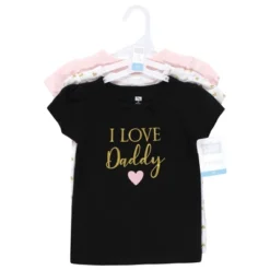 Hudson Baby Infant Girl Short Sleeve T-Shirts, Girl Daddy