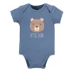 Hudson Baby Infant Boy Cotton Bodysuits 3pk, Little Bear