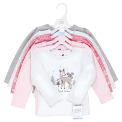 Hudson Baby Infant And Toddler Girl Long Sleeve T-Shirts, Girl Winter Animals