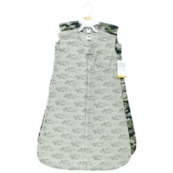 Hudson Baby Infant Boy Thermal Sleeveless Sleeping Bag 2pk, Sage Dinosaur
