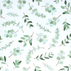 Hudson Baby Infant Girl Changing Pad Cover, Eucalyptus, One Size