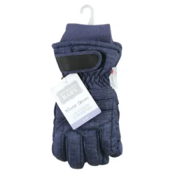 Hudson Baby Unisex Snow Gloves, Heather Navy