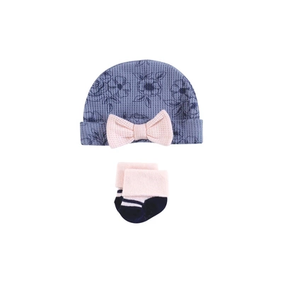 Hudson Baby Girls Thermal Preemie Layette Set 4pc Short Sleeve Outfit, Navy Toile, Preemie 2 Hudson Baby Girls Thermal Preemie Layette Set 4pc Short Sleeve Outfit, Navy Toile, Preemie - Image 2