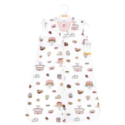 Hudson Baby Infant Girl Plush Faux Fur Sleeping Bag, Wearable Blanket, Sweet Bakery