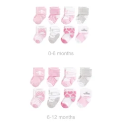 Hudson Baby Infant Boy Grow With Me Cotton Terry Socks, Royal, 0-6 And 6-12 Months