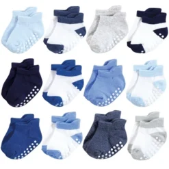 Hudson Baby Infant Boy Non-Skid No-Show Socks, Blue -Hudson Baby Store GUEST 183095a6 8a73 4a3a 9eca 91a3df530923