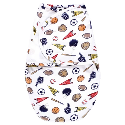 Hudson Baby Infant Boy Plush Faux Fur Swaddle Wrap, Sports Fan, 0-3 Months 2 Hudson Baby Infant Boy Plush Faux Fur Swaddle Wrap, Sports Fan, 0-3 Months - Image 2