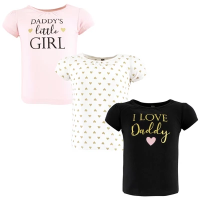 Hudson Baby Infant Girl Short Sleeve T-Shirts, Girl Daddy 5 Hudson Baby Infant Girl Short Sleeve T-Shirts, Girl Daddy - Image 5