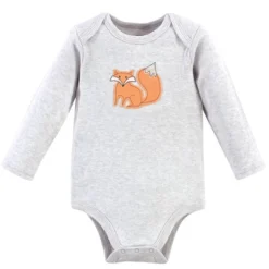 Hudson Baby Store 29 Hudson Baby Cotton Long-Sleeve Bodysuits 5pk, Gray Forest