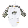 Hudson Baby Infant Boy Cotton Long-Sleeve Bodysuits, Animal Adventure 3-Pack