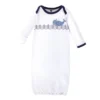 Hudson Baby Infant Boy Cotton Gowns, Sailor Whale, 0-6 Months