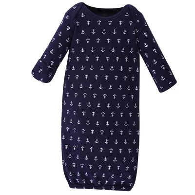Hudson Baby Infant Boy Cotton Gowns, Sailor Whale, Preemie-Newborn 3 Hudson Baby Infant Boy Cotton Gowns, Sailor Whale, Preemie-Newborn - Image 3