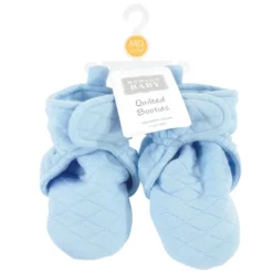 Hudson Baby Infant And Toddler Boy Quilted Booties, Light Blue