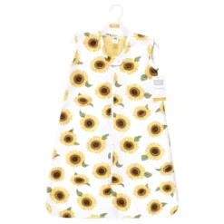 Hudson Baby Infant Girl Plush Faux Fur Sleeping Bag, Wearable Blanket, Sunflower