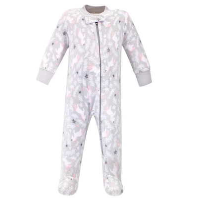 Hudson Baby Infant Girl Fleece Zipper Sleep And Play 2pk, Whimsical Unicorn 2 Hudson Baby Infant Girl Fleece Zipper Sleep And Play 2pk, Whimsical Unicorn - Image 2