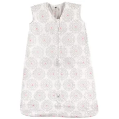 Hudson Baby Infant Girl Cotton Sleeveless Wearable Sleeping Bag, Sack, Blanket, Floral