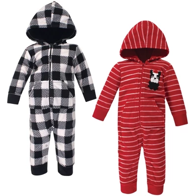 Hudson Baby Infant Boy Fleece Jumpsuits, Coveralls, And Playsuits 2pk, Christmas Dog 3 Hudson Baby Infant Boy Fleece Jumpsuits, Coveralls, And Playsuits 2pk, Christmas Dog - Image 3