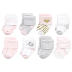 Hudson Baby Infant Girls Cotton Rich Newborn And Terry Socks, Pink Gray Elephant -Hudson Baby Store GUEST 2483f8de 876f 4139 abaa 581c39aeb3f2