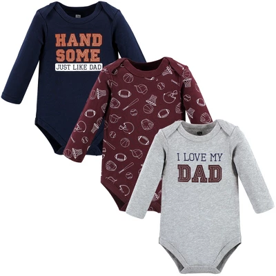 Hudson Baby Infant Boy Cotton Long-Sleeve Bodysuits, Love Dad 9 Hudson Baby Infant Boy Cotton Long-Sleeve Bodysuits, Love Dad - Image 9