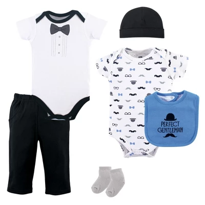 Hudson Baby Infant Boy Cotton Layette Set, Perfect Gentleman 2 Hudson Baby Infant Boy Cotton Layette Set, Perfect Gentleman - Image 2