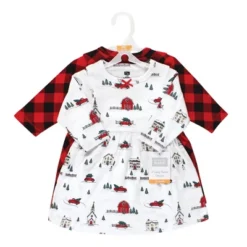 Hudson Baby Infant And Toddler Girl Cotton Dresses, Christmas Scene