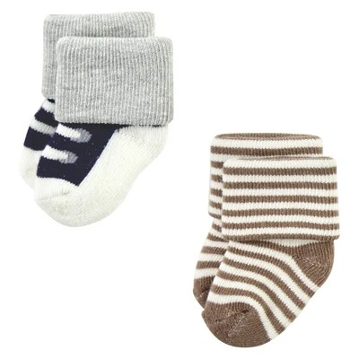 Hudson Baby Infant Boy Cotton Rich Newborn And Terry Socks, Football 4 Hudson Baby Infant Boy Cotton Rich Newborn And Terry Socks, Football - Image 4