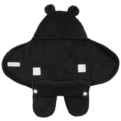 Hudson Baby Unisex Animal Faux Shearling Baby Outdoor Stroller Sack Wrap, Black, One Size 2 Hudson Baby Unisex Animal Faux Shearling Baby Outdoor Stroller Sack Wrap, Black, One Size - Image 2