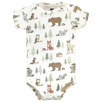 Hudson Baby Unisex Baby Cotton Bodysuits, Forest Animals 3-Pack 3 Hudson Baby Unisex Baby Cotton Bodysuits, Forest Animals 3-Pack - Image 3