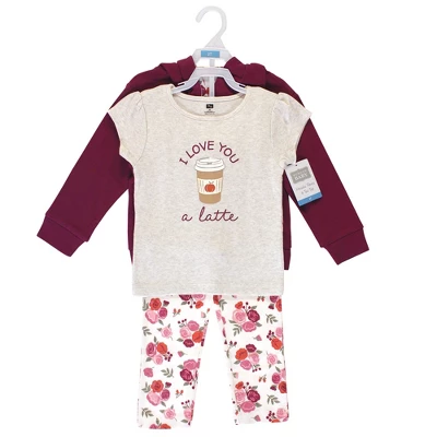 Hudson Baby Infant And Toddler Girl Cotton Hoodie, Bodysuit Or Tee Top And Pant Set, Fall Floral Toddler 1 Hudson Baby Infant And Toddler Girl Cotton Hoodie, Bodysuit Or Tee Top And Pant Set, Fall Floral Toddler