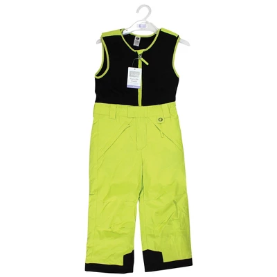 Hudson Baby Unisex Snow Bib Overalls With Fleece Top, Lime 1 Hudson Baby Unisex Snow Bib Overalls With Fleece Top, Lime