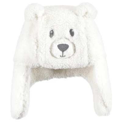 Hudson Baby Unisex Baby Trapper Hat, Mitten And Bootie Set, Cream Bear 2 Hudson Baby Unisex Baby Trapper Hat, Mitten And Bootie Set, Cream Bear - Image 2