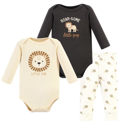 Hudson Baby Infant Boy Cotton Bodysuit And Pant Set, Brave Lion Long Sleeve 5 Hudson Baby Infant Boy Cotton Bodysuit And Pant Set, Brave Lion Long Sleeve - Image 5