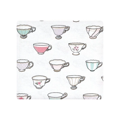 Hudson Baby Infant Girl Cotton Flannel Receiving Blankets, Tea Party, One Size 2 Hudson Baby Infant Girl Cotton Flannel Receiving Blankets, Tea Party, One Size - Image 2