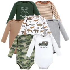 Hudson Baby Infant Boy Cotton Long-Sleeve Bodysuits, Animal Adventure 7-Pack -Hudson Baby Store GUEST 2edd23c5 6287 4dc0 bdcf b1ae8fa3e5d4
