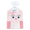 Hudson Baby Infant Girl Hooded Towel And Five Washcloths, Pink Owls, One Size