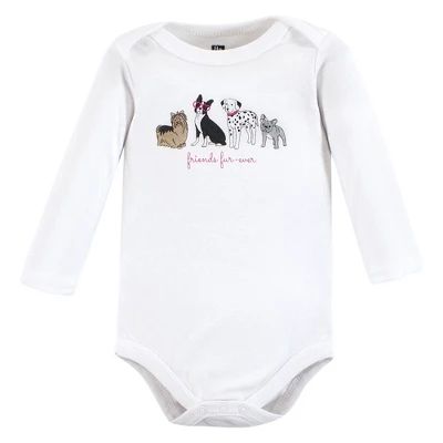 Hudson Baby Infant Girl Cotton Long-Sleeve Bodysuits, Girl Dogs 7-Pack 2 Hudson Baby Infant Girl Cotton Long-Sleeve Bodysuits, Girl Dogs 7-Pack - Image 2