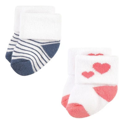 Hudson Baby Infant Girl Cotton Rich Newborn And Terry Socks, Love 12-Pack 2 Hudson Baby Infant Girl Cotton Rich Newborn And Terry Socks, Love 12-Pack - Image 2