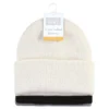Hudson Baby Unisex Baby Knit Cuffed Beanie 3pk, Cream Black
