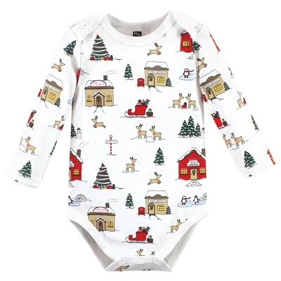 Hudson Baby Unisex Baby Cotton Long-Sleeve Bodysuits, North Pole 3 Hudson Baby Unisex Baby Cotton Long-Sleeve Bodysuits, North Pole - Image 3