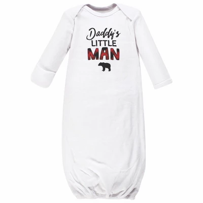Hudson Baby Infant Boy Cotton Gowns, Buffalo Plaid Family 2 Hudson Baby Infant Boy Cotton Gowns, Buffalo Plaid Family - Image 2