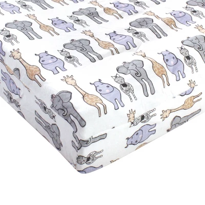 Hudson Baby Infant Girl Cotton Changing Pad Cover, Pink Safari, One Size 2 Hudson Baby Infant Girl Cotton Changing Pad Cover, Pink Safari, One Size - Image 2