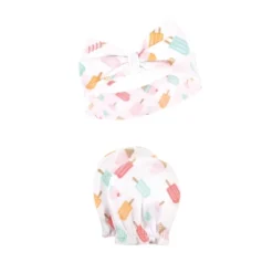 Hudson Baby Infant Girl Cotton Headband And Scratch Mitten Set, Ice Cream, 0-6 Months -Hudson Baby Store GUEST 35aea4d2 558f 482b a8d9 cd46ad281b9f