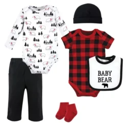 Hudson Baby Unisex Baby Cotton Layette Set, Buffalo Plaid Bear -Hudson Baby Store GUEST 363c9e73 83fb 45bd ad82 54720308eec9