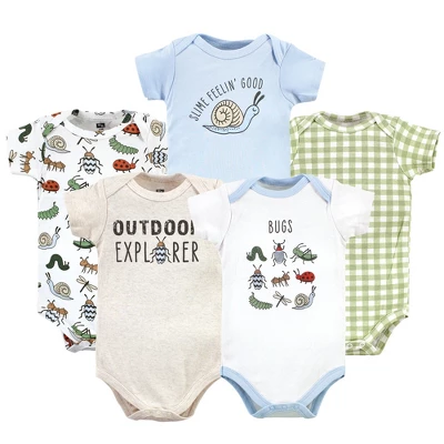 Hudson Baby Unisex Baby Cotton Bodysuits, Bugs 5-Pack 7 Hudson Baby Unisex Baby Cotton Bodysuits, Bugs 5-Pack - Image 7
