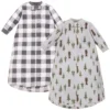 Hudson Baby Infant Boy Long-Sleeve Fleece Sleeping Bag, Forest Bear, 0-9 Months