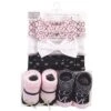 Hudson Baby Infant Girl Headband And Socks Set 5pk, Love, 0-9 Months